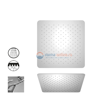 Верхний душ Paini 300 мм, квадратный, ультратонкий Верхний душ Paini 300 мм, квадратный, ультратонкий