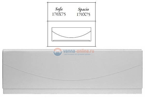 Панель фронтальная Jacob Delafon Spacio E6008RU-00 170 см Панель фронтальная Jacob Delafon Spacio E6008RU-00 170 см