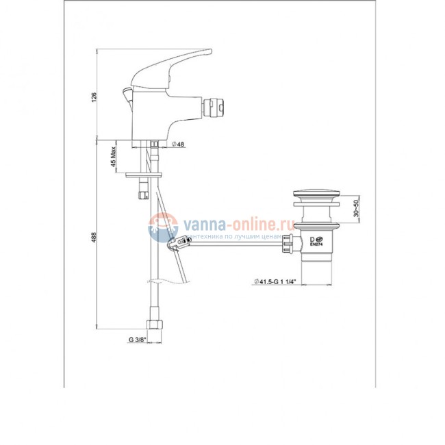 Смеситель для биде Paini Creta