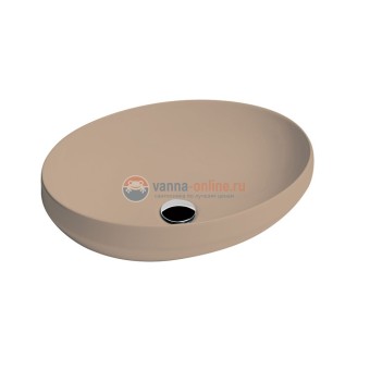 Раковина накладная AXA Decus овальная 500х350хh150мм., бежевый матовый