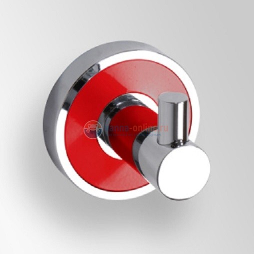 Крючок для одежды Bemeta Trend-i 104106028c 5.2 x 5 x 5.2 см, хром, красный