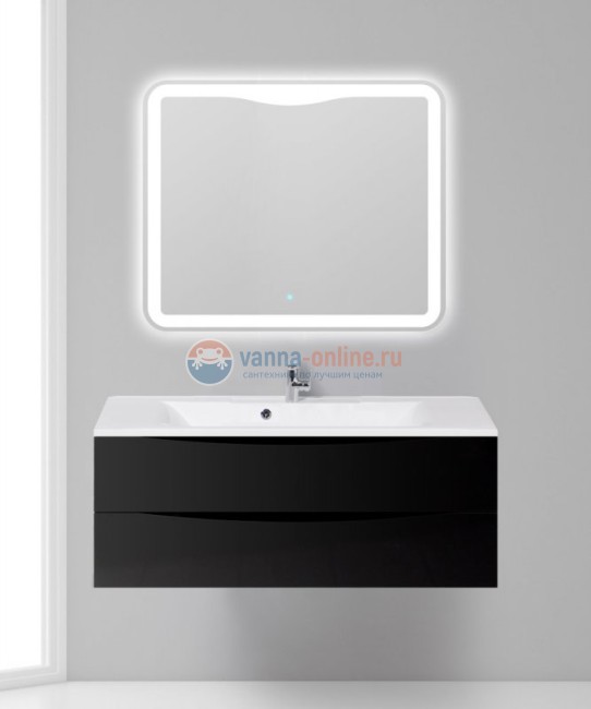 Тумба под раковину BelBagno Marino MARINO-1200-2C-SO-NL-P, 120 х 45 х 55 см, Nero Lucido - черный глянец