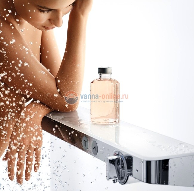 Смеситель для ванны и душа Hansgrohe ShowerTabletSelect 700 термостатический, хром Смеситель для ванны и душа Hansgrohe ShowerTabletSelect 700 термостатический, хром