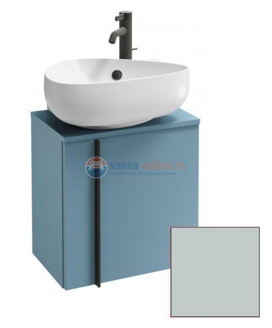 Тумба под раковину Jacob Delafon Nouvelle Vague 45 см, EB3045D-M50, цвет голубой шторм матовый, правая