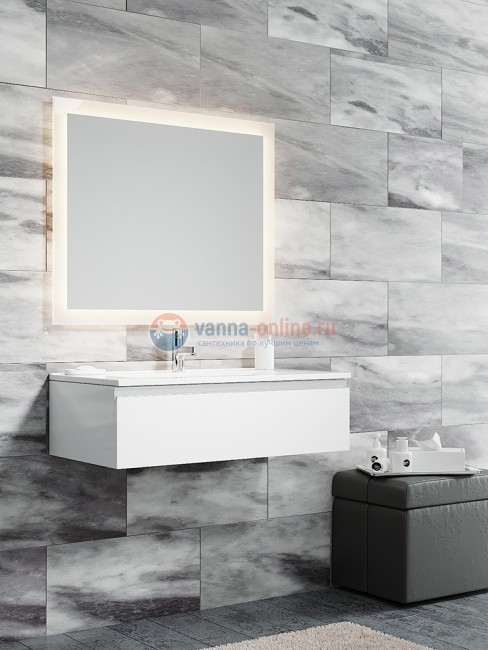 Тумба с раковиной Sanvit Авеню-1 kavenu1120, 120 см подвесная, белый глянцевый Тумба с раковиной Sanvit Авеню-1 kavenu1120, 120 см подвесная, белый глянцевый