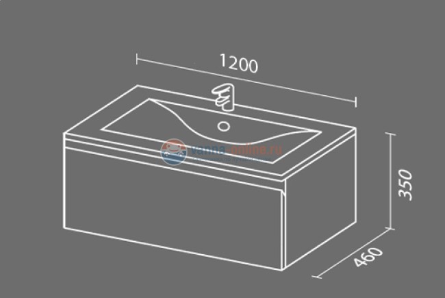 Тумба с раковиной Sanvit Авеню-1 kavenu1120, 120 см подвесная, белый глянцевый Тумба с раковиной Sanvit Авеню-1 kavenu1120, 120 см подвесная, белый глянцевый