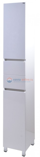 Пенал Emmy Джерси 35 см, jsy35penA2, напольный, 2 ящика, без корзины белый, левый/правый