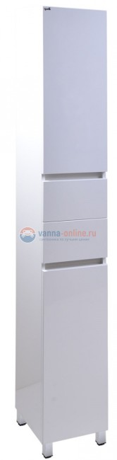 Пенал Emmy Джерси 35 см, jsy35penA2, напольный, 2 ящика, без корзины белый, левый/правый