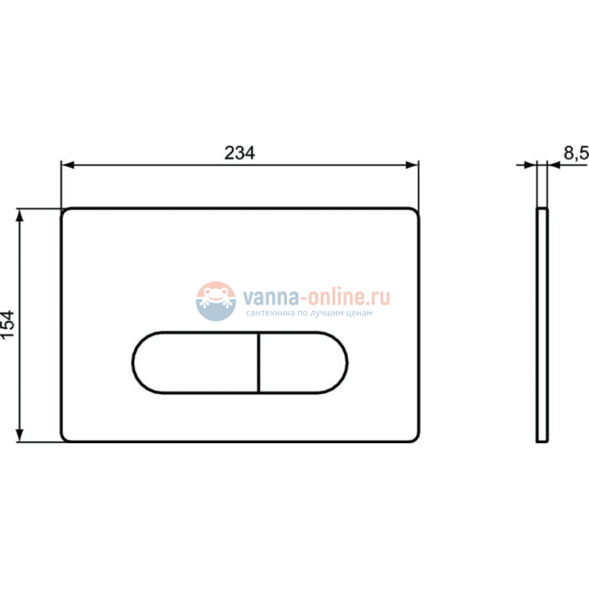 Промо-комплект 5 в 1 Ideal Standard с подвесным унитазом TESI AquaBlade®  T007901 и инсталляцией PROSYS