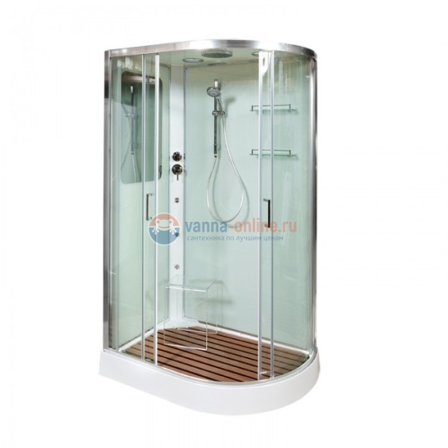 Душевая кабина Deto A 102 L/R 120 x 80 см, с крышей, с гидромассажем