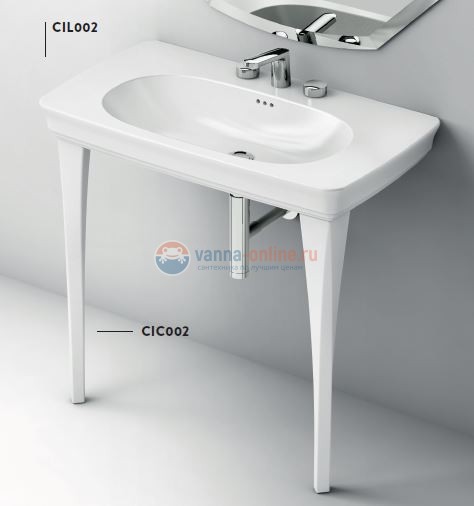 Раковина ArtCeram Civitas CIL002 34, 00, подвесная, цвет - grey acquarello (серый), 90 х 50 х 18 см