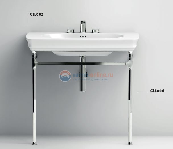 Раковина ArtCeram Civitas CIL002 34, 00, подвесная, цвет - grey acquarello (серый), 90 х 50 х 18 см