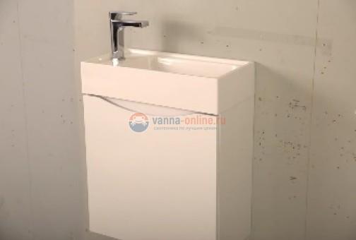 Тумба под раковину Art&Max Liberty-400-1D-SO-BL, 40 x 22 x 55 см подвесная, белый Тумба под раковину Art&Max Liberty-400-1D-SO-BL, 40 x 22 x 55 см подвесная, белый