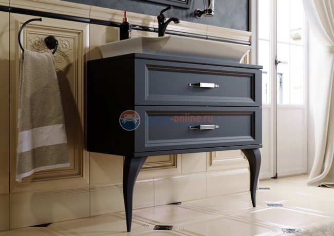 Тумба с раковиной Aqwella LaDonna 850, черный