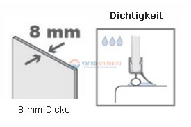 Душевая дверь в проем Riho Scandic S-101 GC68200, 67,8-68,2*200 см