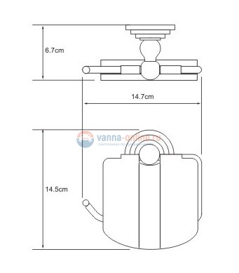 Держатель для туалетной бумаги WasserKRAFT Ammer 7025, с крышкой Держатель для туалетной бумаги WasserKRAFT Ammer 7025, с крышкой