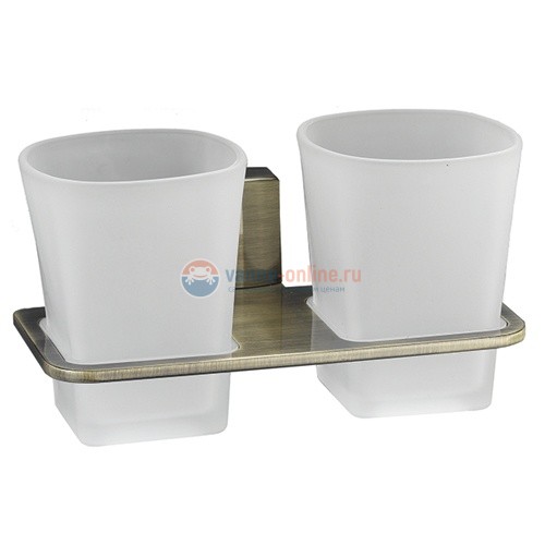 Подстаканник двойной WasserKRAFT Exter К-5228D стеклянный Подстаканник двойной WasserKRAFT Exter К-5228D стеклянный