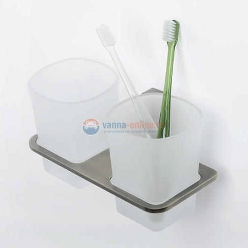 Подстаканник двойной WasserKRAFT Exter К-5228D стеклянный Подстаканник двойной WasserKRAFT Exter К-5228D стеклянный