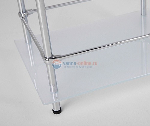 Напольная стеклянная тройная полка с бортиком WasserKRAFT 4033