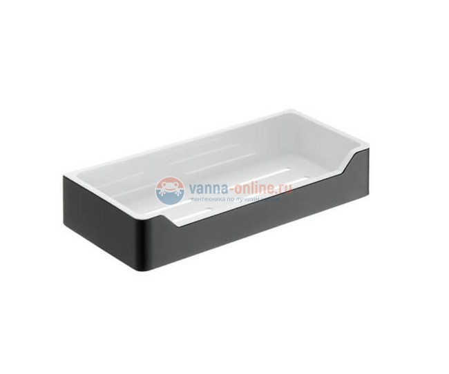 Полка прямоугольная Rush Edge ED77164B black, черная