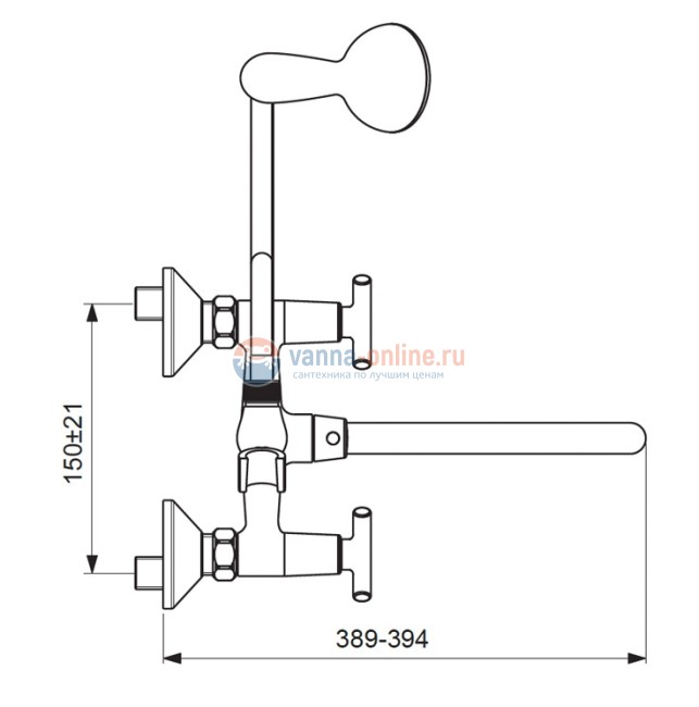 Смеситель Vidima ТРИНИТИ (Trinity) BA262AA для ванны и душа с душевым гарнитуром, поворотный излив, хром Смеситель Vidima ТРИНИТИ (Trinity) BA262AA для ванны и душа с душевым гарнитуром, поворотный излив, хром