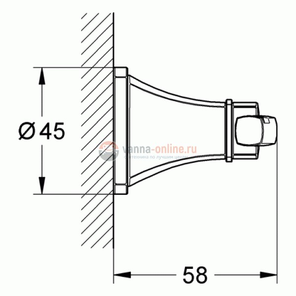 Крючок Grohe Grandera 40631IG0, хром/золото