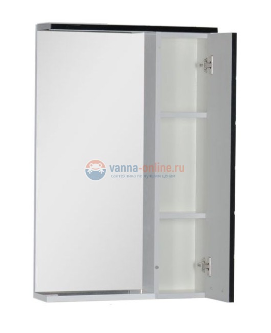 Зеркало-шкаф Aquanet Доминика 60 Led 00171918, цвет фасада белый, правый