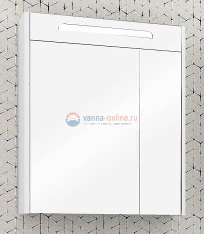 Зеркальный шкаф Акватон Сильва 60 см 1A216202SIW60 дуб фьорд