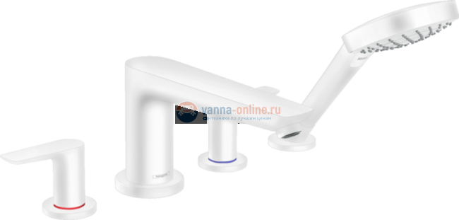Смеситель Hansgrohe Talis E 71748700 для ванны, белый матовый