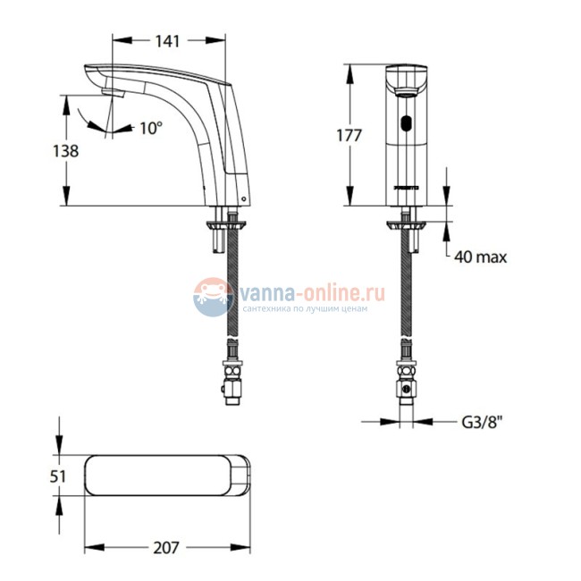 Кран бесконтактный Presto Nova 55389