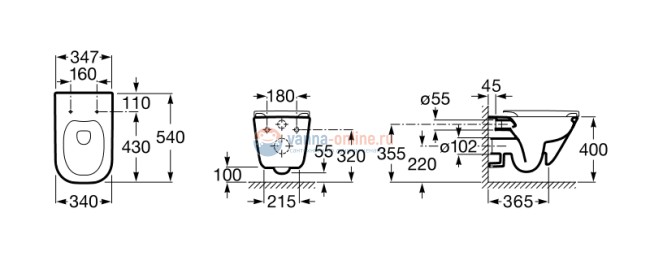 Инсталляция Geberit 458.122.21.1 с унитазом Roca Gap 7.3464.7.L00.0, крышка-сиденье 7.8014.7.200.4, клавиша хром, комплект