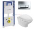 Инсталляция Geberit с безободковым унитазом Jacob Delafon Nouvelle Vague EDJ102-00, сиденье микролифт, комплект