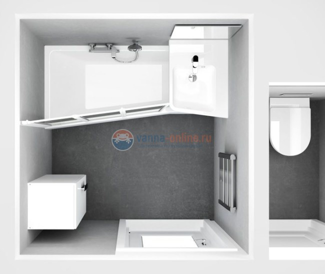 Ванна акриловая Ravak Be Happy 170 x 75 см, левая/правая