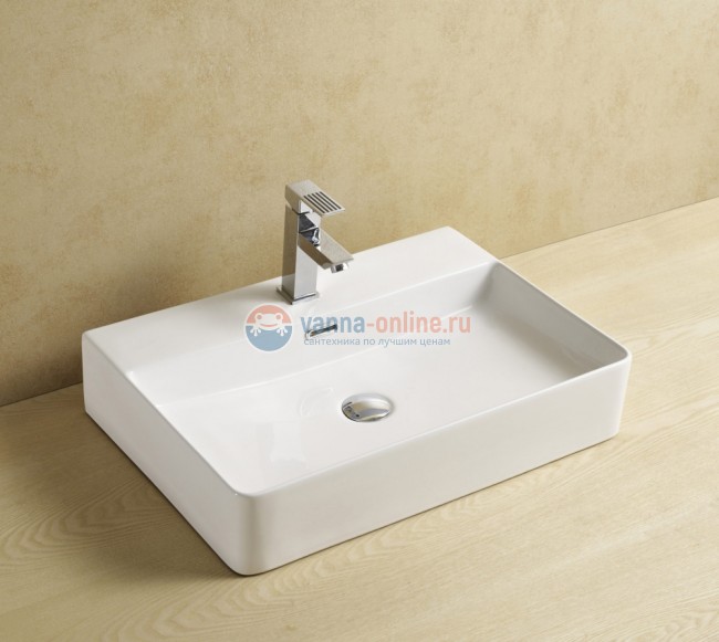 Раковина CeramaLux Серия N D 1338 накладная, белый Раковина CeramaLux Серия N D 1338 накладная, белый