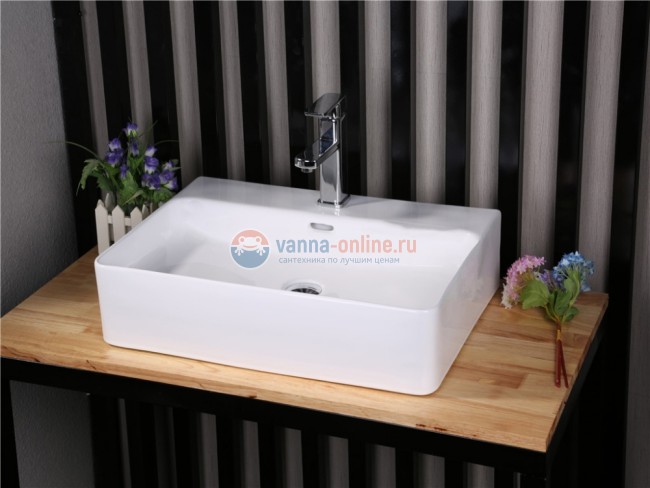 Раковина CeramaLux Серия N D 1338 накладная, белый Раковина CeramaLux Серия N D 1338 накладная, белый