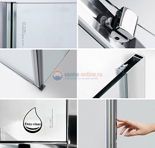 Душевой уголок WasserKRAFT Berkel 48P26, П-образный, 100 см, с универсальной распашной дверью Душевой уголок WasserKRAFT Berkel 48P26, П-образный, 100 см, с универсальной распашной дверью