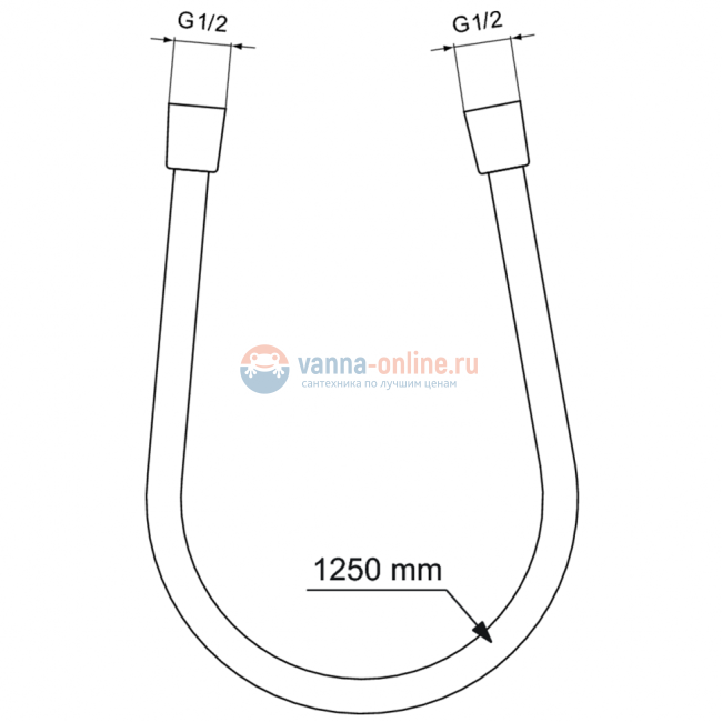 Шланг для душа 1250 мм Ideal Standard IDEALRAIN BE125A5