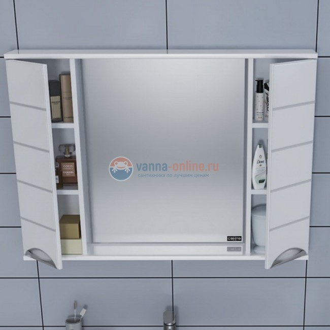 Зеркальный шкаф СаНта Родос 80 106017, с подсветкой