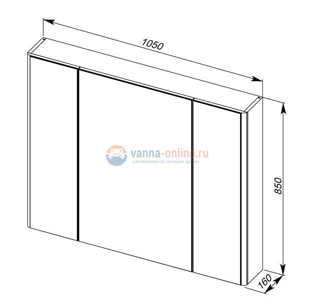 Зеркало-шкаф Aquanet Орлеан 105 00183078