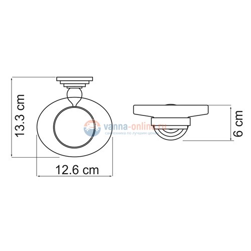 Мыльница стеклянная с держателем WasserKRAFT Ammer 7029 Мыльница стеклянная с держателем WasserKRAFT Ammer 7029