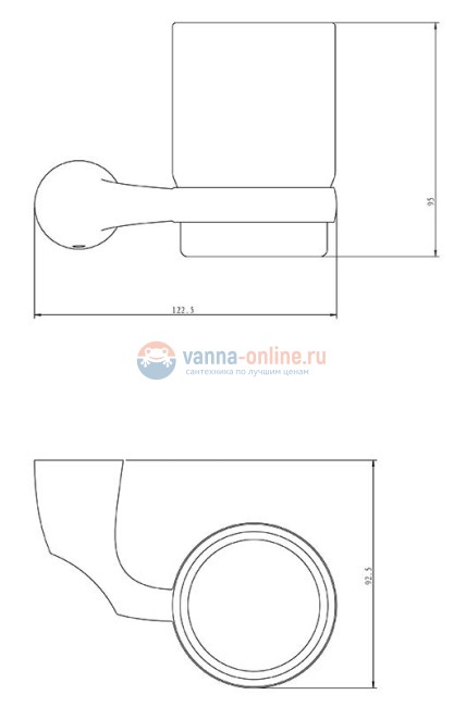 Стакан одинарный Rush Devon DE75310