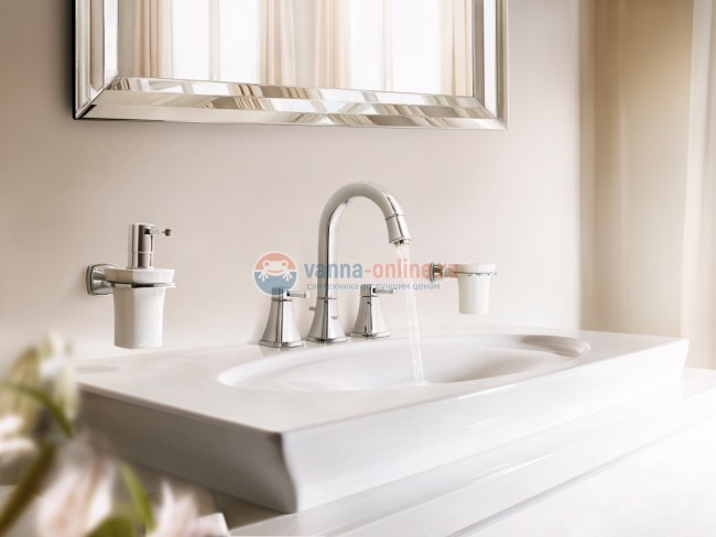 Дозатор для жидкого мыла Grohe Grandera 40627IG0, хром/золото
