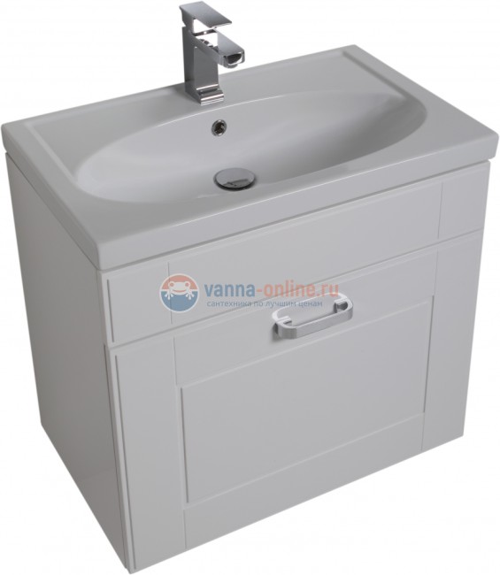 Тумба под раковину Aquanet Рондо 70 1 ящик, белый антик, 00196782