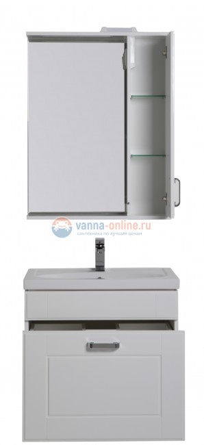 Тумба под раковину Aquanet Рондо 70 1 ящик, белый антик, 00196782