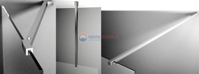 Душевое ограждение Jacob Delafon Contra E22WP40L-MZ, 40 см, левосторонее, зеркальное