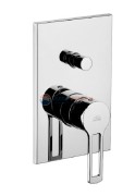 Смеситель Paffoni Ringo RIN015CR/M встраиваемый для душа на 2 выхода, с внутренней частью, цвет хром/металл