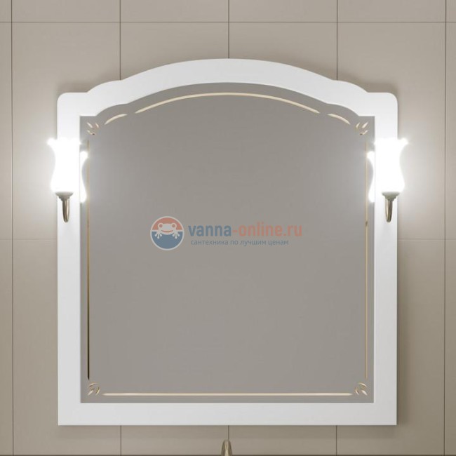 Зеркало Opadiris Лоренцо 100, белый без патины