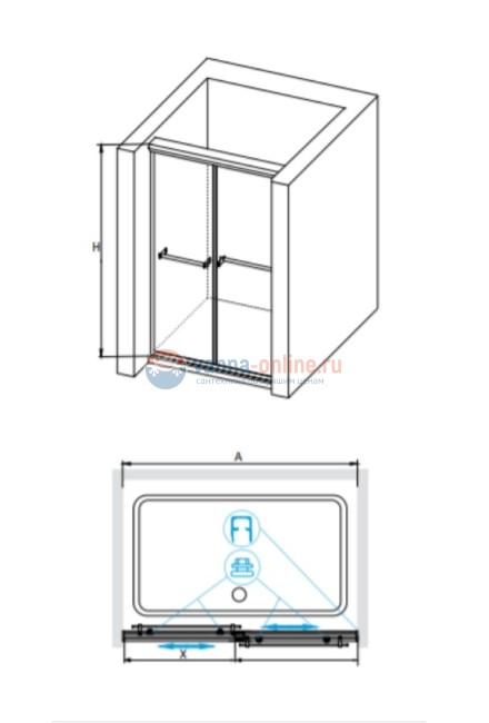 Душевая дверь RGW TO-10, 01071014-11, 140 х 195 см раздвижная, стекло прозрачное, хром Душевая дверь RGW TO-10, 01071014-11, 140 х 195 см раздвижная, стекло прозрачное, хром