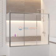 Шторка на ванну RGW SC-81, 04118177-11, 170 x 70 x 150 см стекло прозрачное, хром