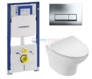 Инсталляция Geberit с безободковым унитазом Jacob Delafon Nouvelle Vague EDK102-00, сиденье микролифт, комплект Инсталляция Geberit с безободковым унитазом Jacob Delafon Nouvelle Vague EDK102-00, сиденье микролифт, комплект